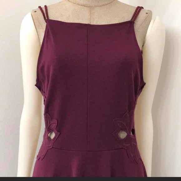 Free People Strappy Back Egg Plant Purple Dress EUC - Picture 4 of 10